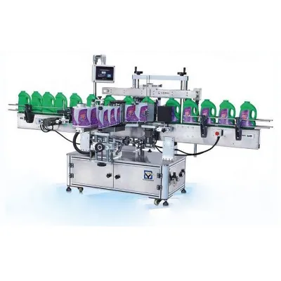 High Speed Automatic Double-Sided Sticker Label Applicator for Daily Chemical Bottles & Containers