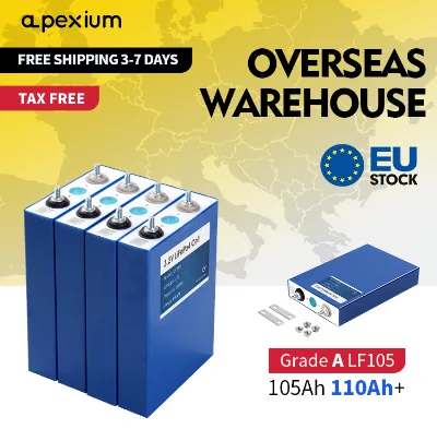 EU US Stock Original EVE 105Ah LiFePO4 Battery Cell Grade a Rechargeable Lithium Battery for RV Camper Van Marine Solar Storage