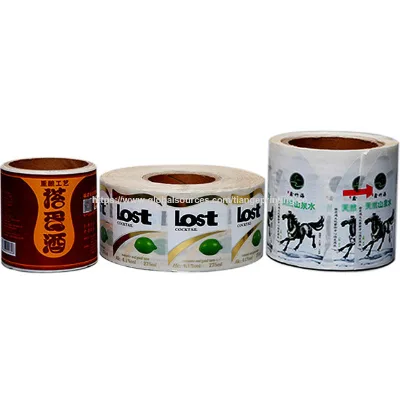 Custom logo printing adhesive stickers round vinyl sticker roll label roll Packaging labels