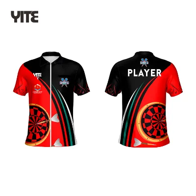 Custom Sublimated Printing Design Casual Cool Dry Custom Shirts Mens Darts Polo Shirts With Zipper