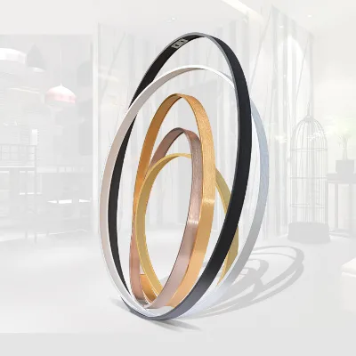 Black Gold Mounted Bathroom Office Metal Mirror Circle Frame Picture Aluminum Round Frame