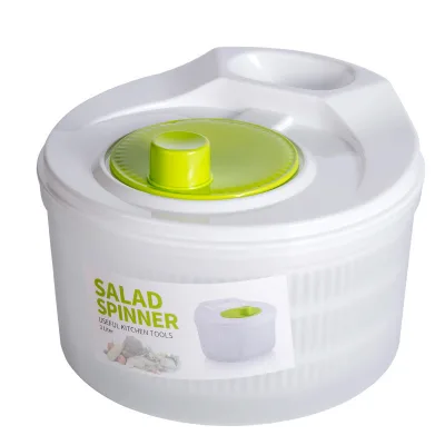 DD1108   Durable Manual Rotary Dry Vegetables Draining Colander Veggie Washer Salad Spinner Lettuce Dryer