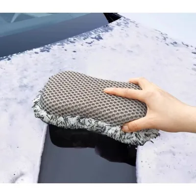 Wholesale Double-sided Microfiber Car Wash Sponge High-density Cleaning Rag
