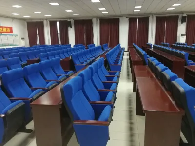 Fabric Auditorium Theater Gym Seating Chair with PP Backrest PU Cushion Foldable Commercial Use with or Without Logo