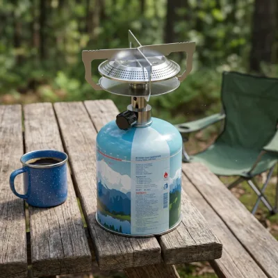 Stainless Steel Single Burner Portable Gas Cooker Butane Fuelled CE Certified Small Mini Outdoor Camping Travel UK Market