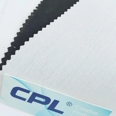100% Polyester Woven Elastic Fusible Interlining for Garments Shirt