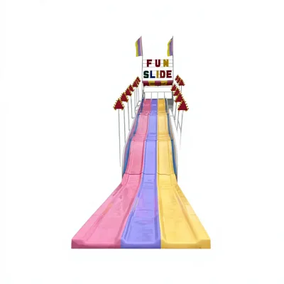 Easy Transport Portable Fun Colourful Plastic Slide for Travelling Amusement Operators