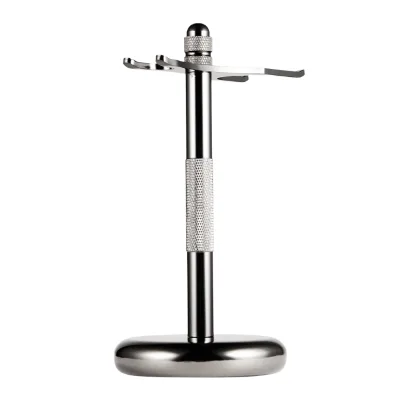 Luxury Portable Manual Stainless Steel Shaving Stand Universal Fit Razor Brush Holder Anti-rust Men's Shave Organizer Private
