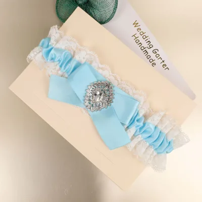 LOWOSAIWOR Adult Bridal Leg Band Strap Accessory Lace Garter Water Drop Rhinestone High-end ODM Supply LIAOCHENG 7-Day Sample
