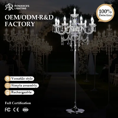 Wholesale Wedding Props European Acrylic Road Lead Lamp Candlestick Table Lights Candle Holder Walkway Light for Stage Layout