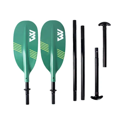 AQUA MARINA RIPPLE-TECH 2 Kayak Paddle 234cm Canoe Rowing Oar Double Blade Black Shaft/Green Blade Convertible PP Fiberglass