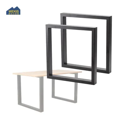 Beauty and Durable Structure Black Metal Table Legs Square Tube Table Legs