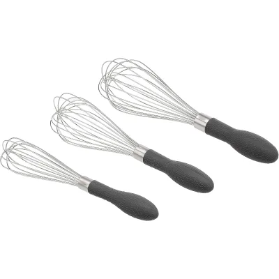 Utility Whisk Stainless Steel Head PP Handle Well-balanced Strong Egg Whisk Egg Beater