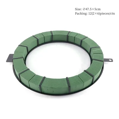 High-quality Round Foam Flower Mud with Plastic Frame Suction Cup High-density Flower Arrangement Flower Mud Foam