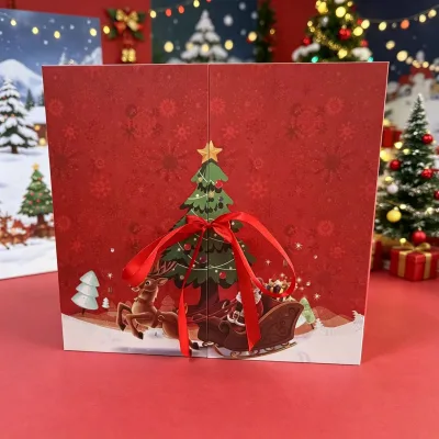 Christmas Advent Calendar Gift Box 24-Door Blind Boxes Coated Paper Fashion Trend Christmas Eve Candy Chocolate Holiday Gift Set