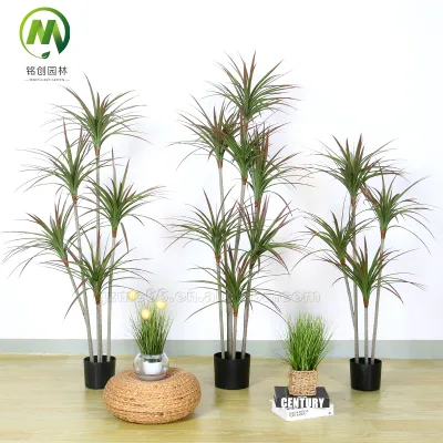 Garden Landscaping Iron-Infused Design Fragrant Indoor Decoration Plastic  Artificial Dracaena Dragon Blood Tree