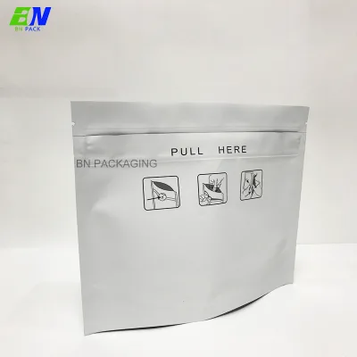 Children resistant stand up pouch laminated plastic zipper bag