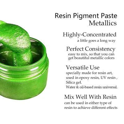 Professional Grade 50g Metallic Epoxy Paste Weather Resistant Safe Material for Desktop Decor Art Painting Design
