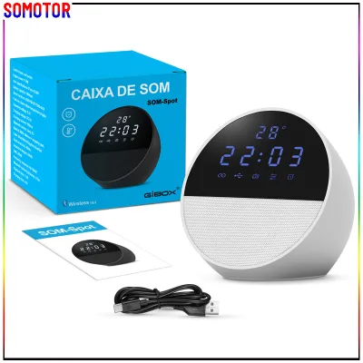 Digital Display Portable Wireless Bluetooth Speaker Support Timing U-disk FM Radio Cable Connection