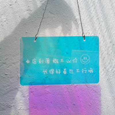 Business Hours Welcome to Acrylic Doorplate Background Wall Decoration Warm Reminder Billboard