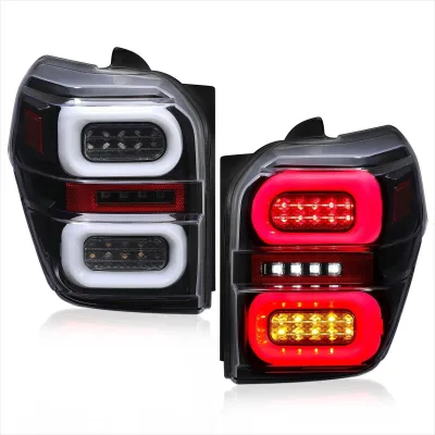 For Toyota 4Runner 2010-2023 2020 Black Full LED Tube Tail Lights Lamps 10-23