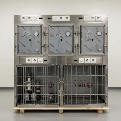 Factory Direct Sales Medical Stainless Steel Constant Temperature Oxygen Chamber Cage Electric Pet Cage for Pet Boarding Use