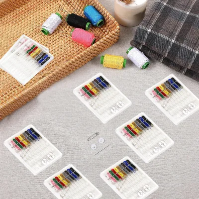 Best Selling Pocket Size 10 Needle 10 Color Thread Sewing Kits for Daily Home Garment Repair Emergency Travel Sewing Use