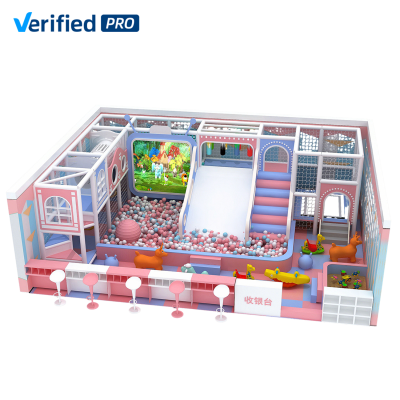 Indoor Playground Kid Playhouse Toddler Play Area Equipment Plastic & Wooden Role Play House for Shopping Mall & School