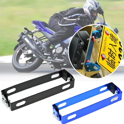 Motorcycle Car License Plate Frame Universal Aluminum  Adjustable  Holder Bracket Motorcycle License Plate Bracket