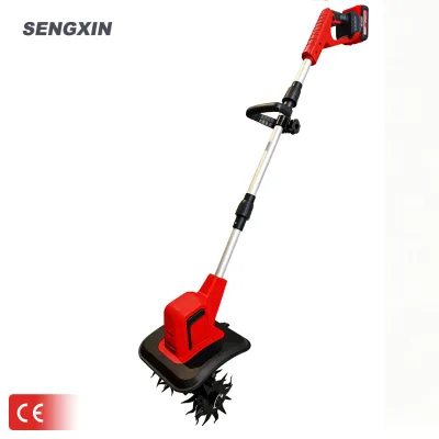Cordless Tiller Cultivator 18V Battery 360RPM Battery Powered Garden Cultivator 6In Tilling Width 7In Depth Tiller for Gardening