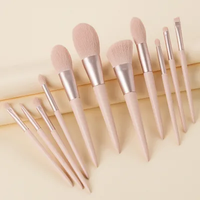 High Quality Private Label Make up Brushes Kit with Portable Bag Professional Custom Logo pink Makeup Brush Set with Fan Brush