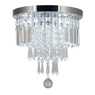 Dimmable Luxury LED Crystal Pendant Light Remote Control Exquisite Feature Living Room Bedroom Hotel Double-Layer Circular Light