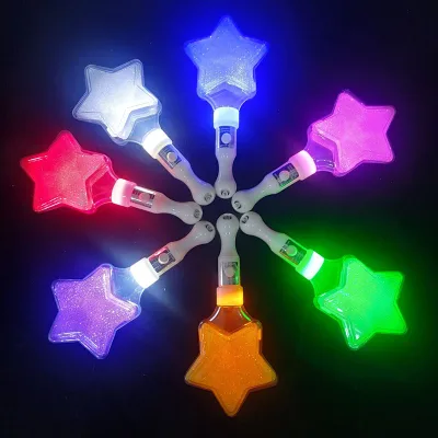 Manufacturer-Supplied Five-Pointed Star Support Flash Sticks Glow Sticks for Concerts Halloween Parties Cheerleading Props