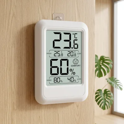 Indoor Baby Room Electronic Thermometer with Backlight Function High and Low Temperature Memory Temperature and Humidity Meter