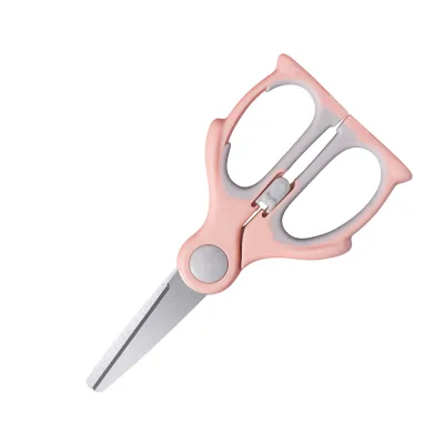 Customize Food Grade PP Handle Stainless Steel Baby Food Safety Food Scissors