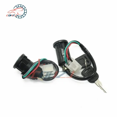 CQHZJ ATV Ignition Key Switch 4 Pin 4 Wire Electrical Replacement Parts
