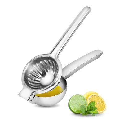 Stainless Steel Metal Kitchen Utensil Squeezer Lemon Clip Multi-Purpose Manual Juicer Press Handled