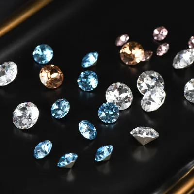 High Quality 1028 XILION Chaton Crystal Round Stone Fashion Luxury Multi-purpose Point Back Glass Rhinestones 14 Facets
