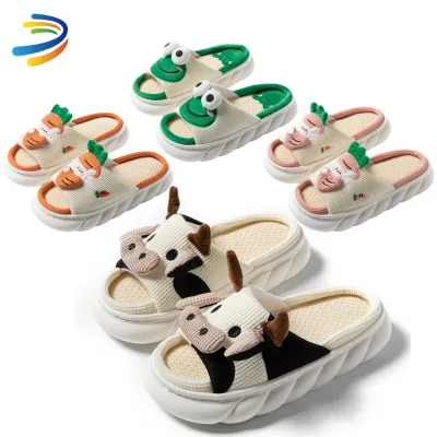 DYVITANCI 2026 Cows Four Seasons Opening PVC Bottom Summer Sandals and Slippers Cow Slipper