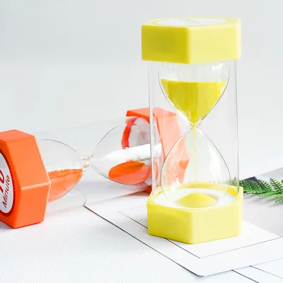 XINBAOHONG Acrylic Rotating Eco-Friendly Hexagon Hourglass Timer for Kids Games Classroom Home Office Decor