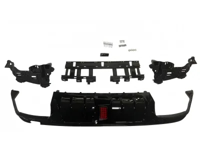 W205 2015-2021 Rear Bumper Diffuser | High Gloss Black Car Accessories