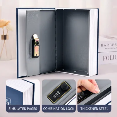 Fake Book Safe Box with Password Lock Dictionary Simulation Secret Storage Box for Home Hidden Money Document Valuables