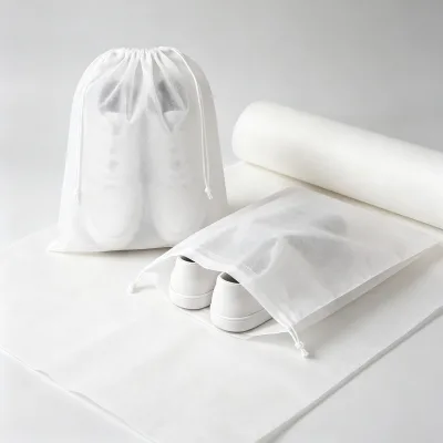 Factory Wholesale 30-50gsm White Raw Material for Shoe Storage Bag PP Spunbond Nonwoven Fabric