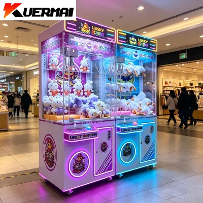 Hot Sale KEM Factory Full Size Coin Operated Crane Machine Arcade Plush Toy CE Certified US Plug