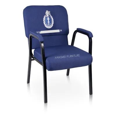 Good Quality Wholesale Congress Linen Upholstered Padded Stacking Interlock Chair for Church