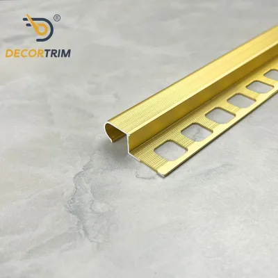 DECORTRIM Professional Aluminum Stair Nosing U Channel with Pre Punched Holes for Both Residential and Commercial Projects