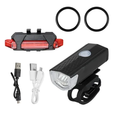 Howlighting Outdoor Waterproof Portable LED Rear Flashlight USB Bike Front Light Rechargeable Cycling Bicycle Light Set