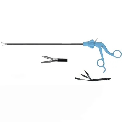 Abdominal Surgery Laparoscopic Instruments Reusable Plastic Handle Double Action Bipolar Atraumatic Fenestrated Johan Forceps