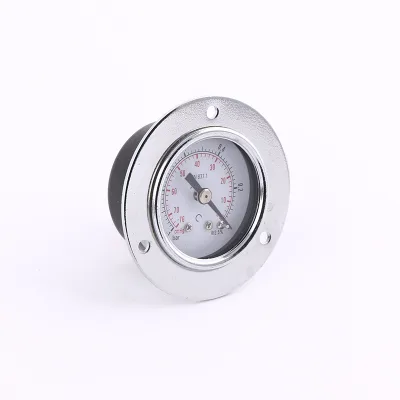 Black Iron Shell 40mm Axial Ordinary Vacuum Pressure Gauge with Copper Connector and Electroplated Front Flange