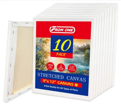 Art Supplies 10PK Stretched Canvas for Painting,11X14" Rectangular Blank Triple Primed Art Canvas Frame for Oil Acrylic Painting